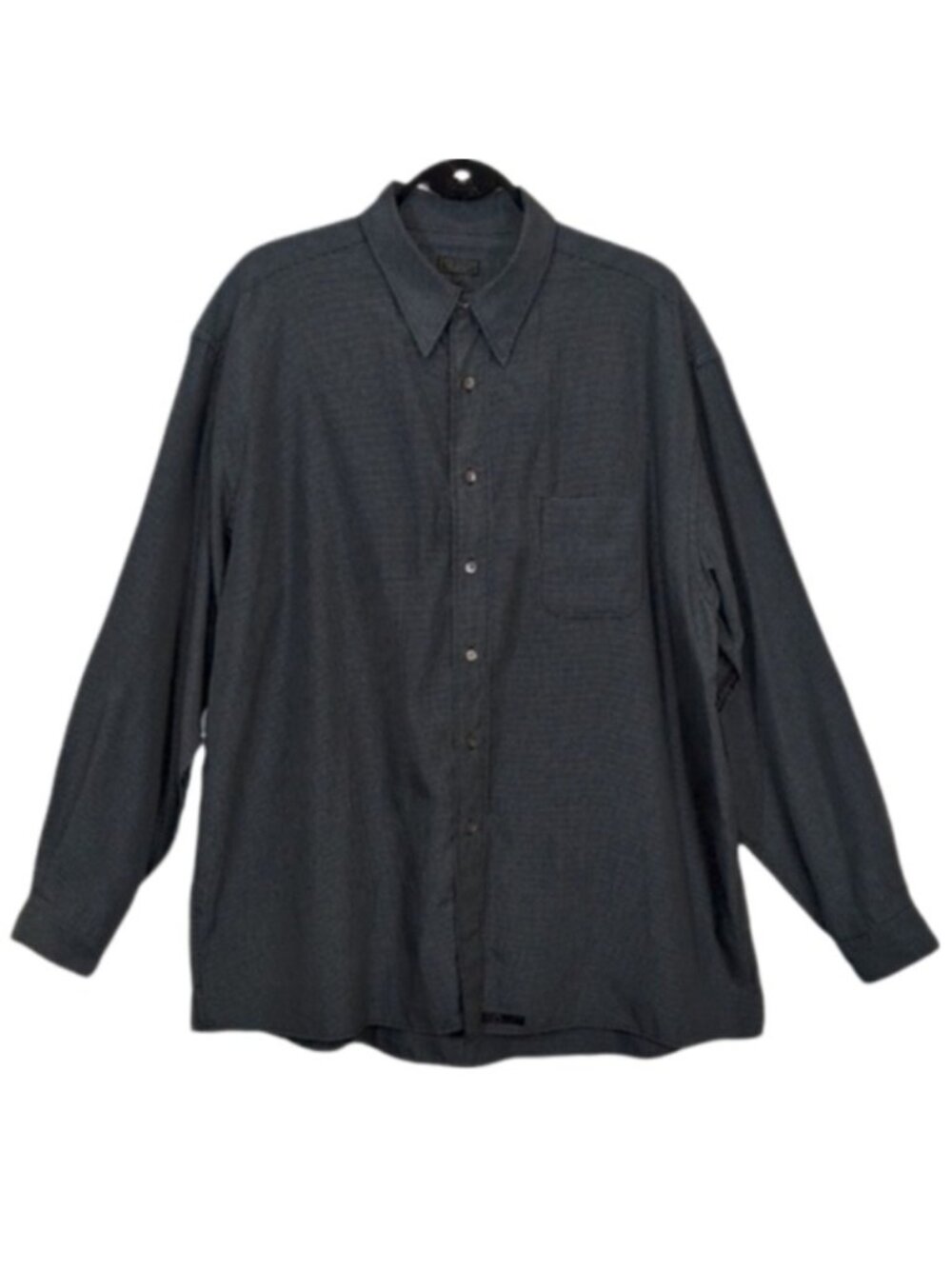 Ted Baker Checkered Button Down Shirt Forest Green Black Long Sleeve Mens XL